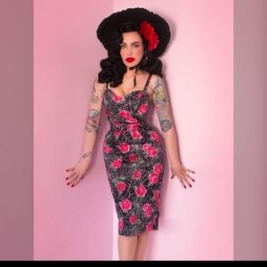 Vixen by Micheline Pitt Spider Web Wiggle Dress